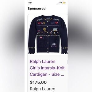 Sweater NEW !! Brand: Ralph Lauren for Girl (Kids)